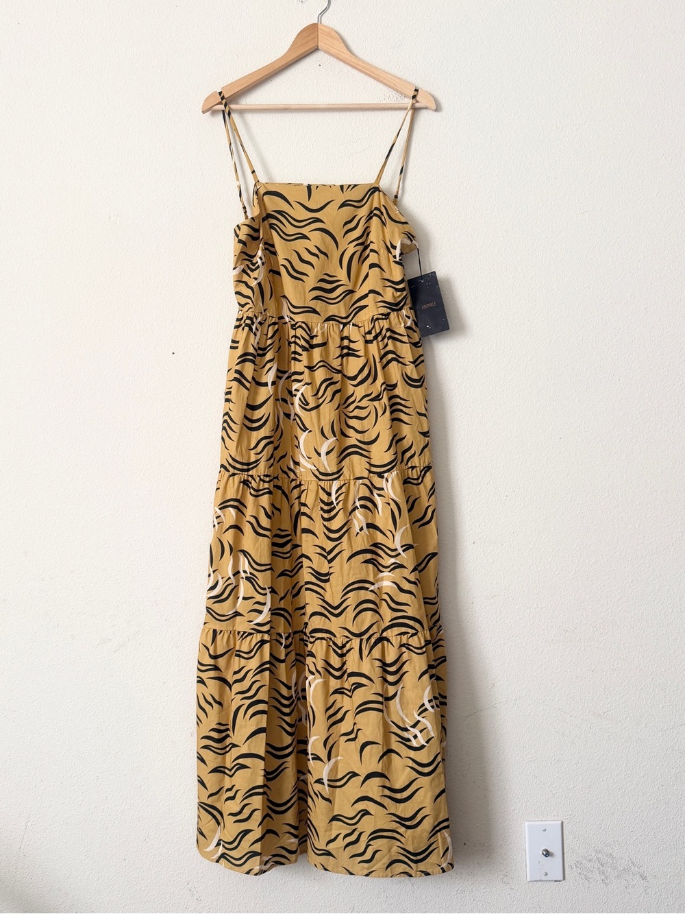 NWT Animale Brasil Designer SIZE 38 sleeveless tiered maxi dress